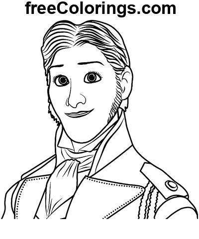 Prince Hans Portrait – Free Printable Coloring Pages