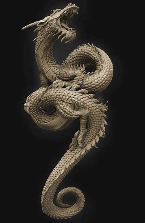 Chinese Dragon model for 3D printing - ZBrushCentral