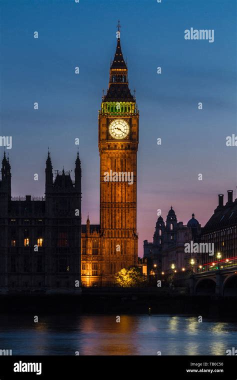 Big Ben view at night in London United Kingdom Stock Photo - Alamy