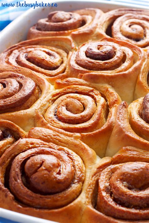 The Perfect Sweet and Sticky Cinnamon Buns - The Busy Baker