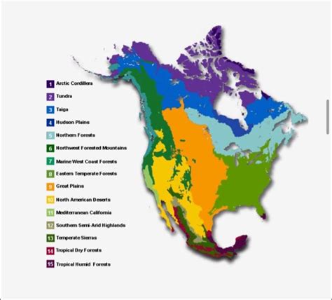 Solved NORTH AMERICAN BIOMES The map on the following page | Chegg.com