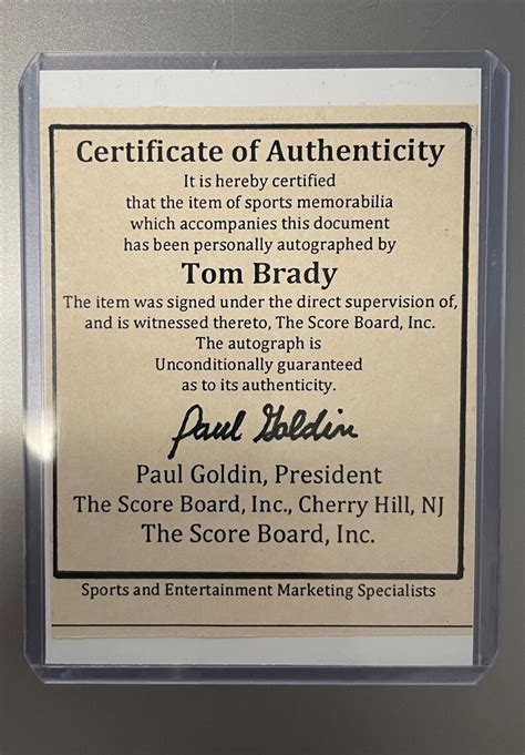 Tom Brady Signed Autograph on Index Card, Black Ink With COA - Etsy