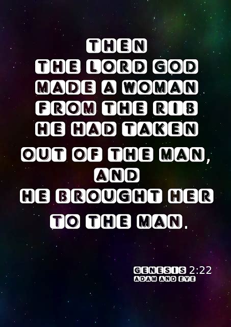 Genesis 2:22 Adam and Eve