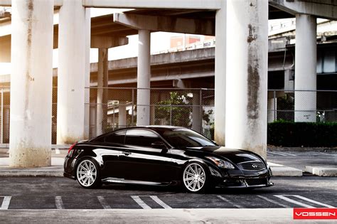 Striking Looks of Black Infiniti G37 Coupe With Custom Body kit and Vossens — CARiD.com Gallery