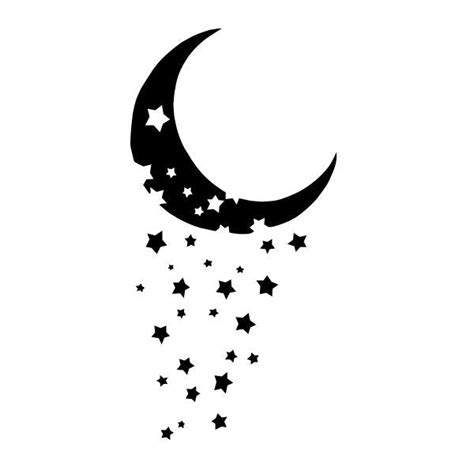 Moon and Falling Stars vinyl decal sticker for Car/Truck Window Tablet – Vector 47