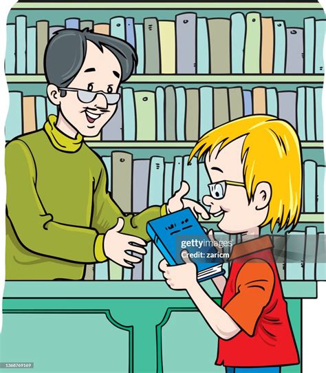 Borrowing Books At The Library Vector High-Res Vector Graphic - Getty Images