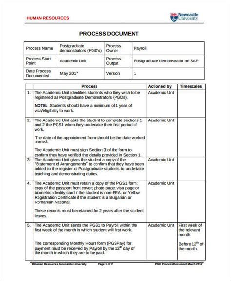 Process Document - 10+ Examples, Google Docs, Word, Apple Pages, PDF