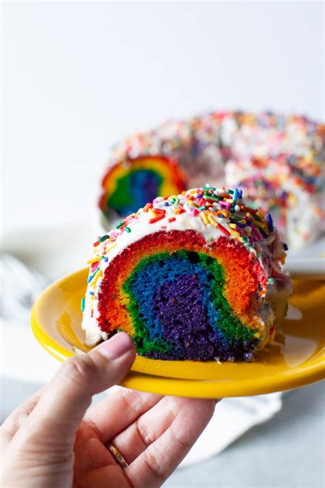 How to Make a Rainbow Bundt Cake - The Little Kitchen