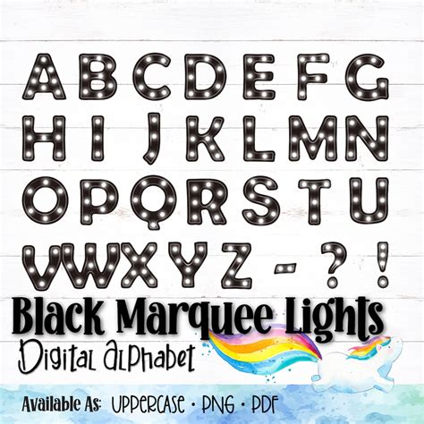 Printable Digital Alphabet Letters, Marquee Letters, Marquee Alphabet ...