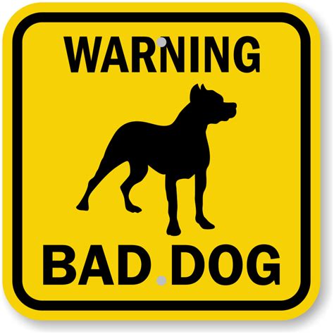 Bad Dog Sign - Dog Warning Signs | Unbeatable Prices, SKU: K-0131