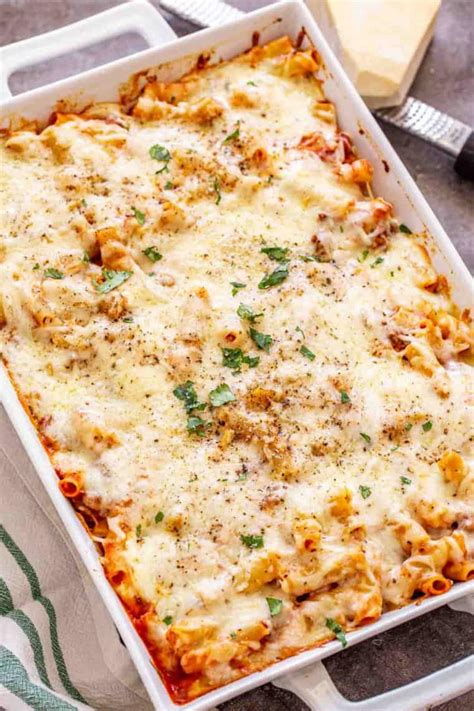 EASY Baked Ziti with Ricotta - Valentina's Corner