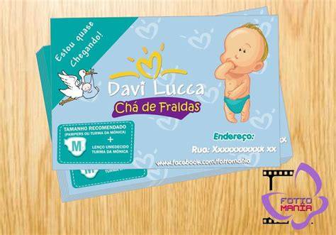 tema pampers. | Convites personalizados, Convite cha de bebe, Convite cha