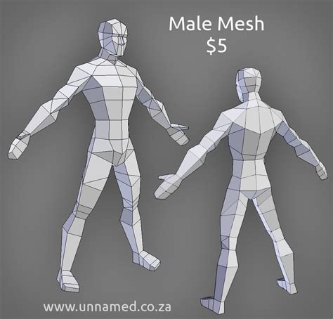 Low poly male model by YeshuaNel | Low poly character, Low poly models, Low poly