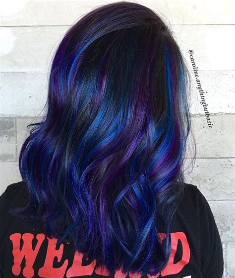 Blue and purple highlights … | Pinteres…