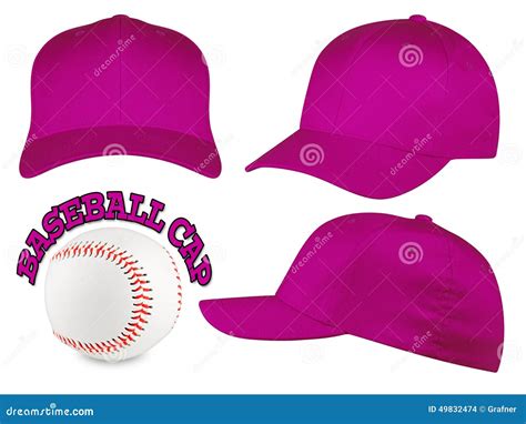 Purple baseball cap set stock photo. Image of clothing - 49832474