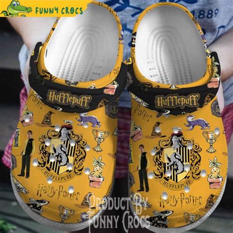 Yellow Harry Potter Hufflepuff Crocs Clogs - Discover Comfort And Style Clog Shoes With Funny Crocs