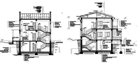 House Cross Section Autocad Drawing Download Dwg File Cadbull – NBKomputer