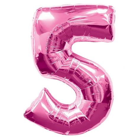 Pink Number 5 Foil Balloon | flowerandballooncompany.com