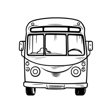 Bus Cartoon Sketch PNG Transparent Images Free Download | Vector Files | Pngtree