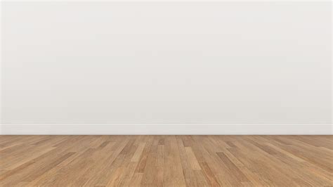 Empty Room White Wall And Wood Brown Floor 3d Render Illustration ...