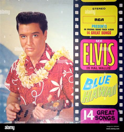 Elvis Presley Blue Hawaii - Vintage Vinyl Record Cover Stock Photo - Alamy