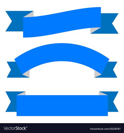 Set blue ribbon banner icon Royalty Free Vector Image