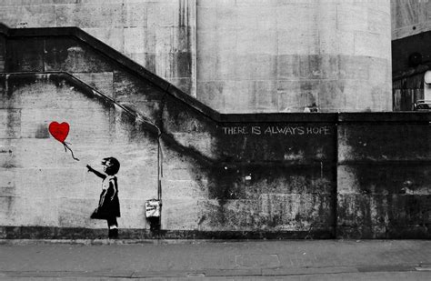 BANKSY Canvas Girl With The Red Balloon There Is Always Hope