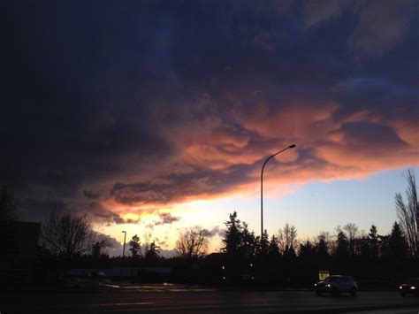 Photos: Dazzling mammatus clouds at sunset | KOMO