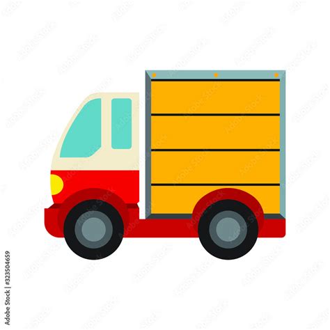 Yellow delivery truck emoji vector Stock Vector | Adobe Stock