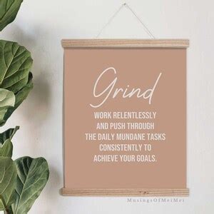 Minimalist Office Decor Wall Art, Set of 3 Inspirational Quote, Home Office Gallery Wall, Hustle ...