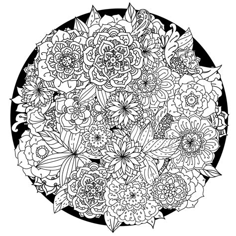 Flower Mandala Coloring Pages Printable at GetDrawings | Free download