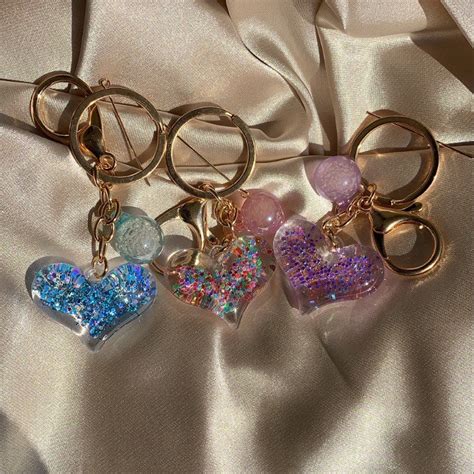 Cute Keychains Girly Keychain Resin Keychain Handmade - Etsy