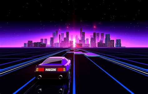 Road, Night, The City, Stars, Neon, Machine, Electronic, Synthpop ...