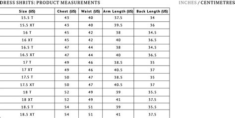 Tall Men's Clothing Size Chart | American Tall