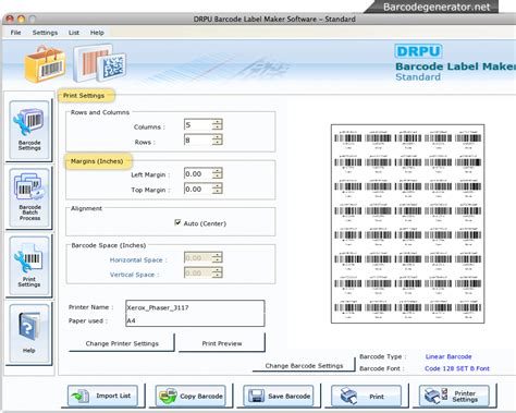 Screenshots of barcode generator software - Mac Edition – How to create ...