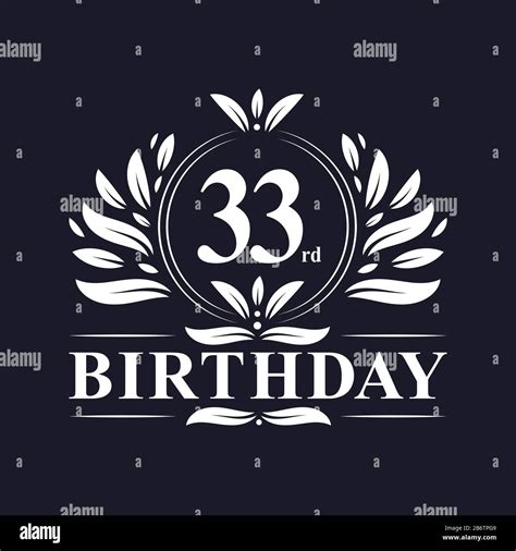 33 years birthday logo hi-res stock photography and images - Alamy