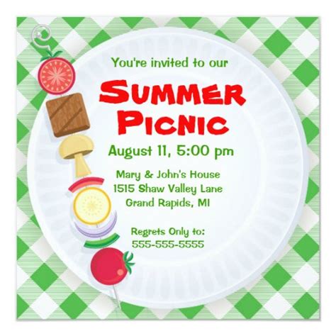 Summer Picnic Invitation | Zazzle