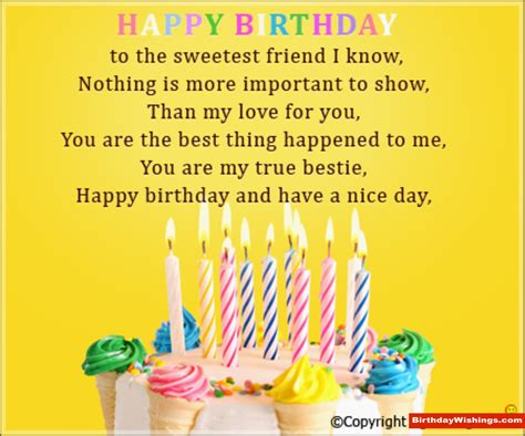 Birthday Poem For Sweet Friend - BirthdayWishings.com