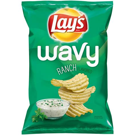 Lay's Wavy Ranch Potato Chips, 7.75 Oz. - Walmart.com