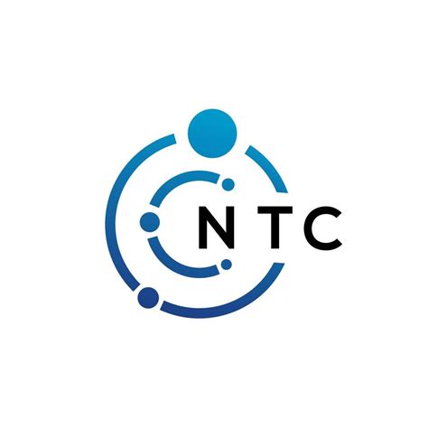 NTC letter technology logo design on white background. NTC creative initials letter IT logo ...