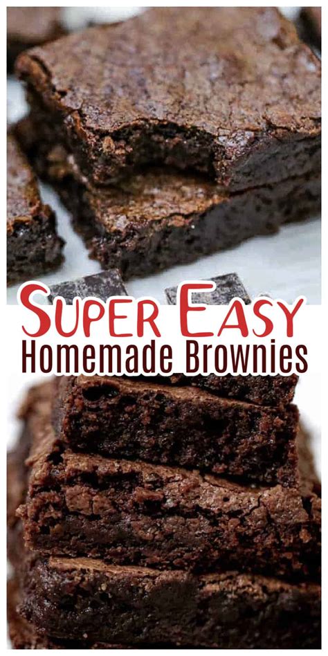 Super Easy Homemade Brownies - The Baking ChocolaTess