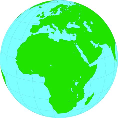 Maps World | Free Stock Photo | Illustration of a globe showing Africa | # 4723