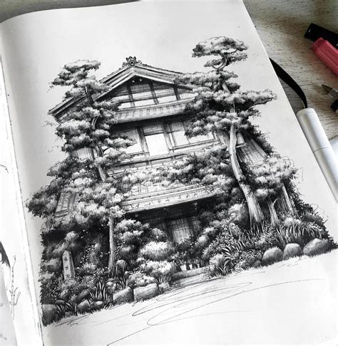 Japanese house by SandraInk on DeviantArt