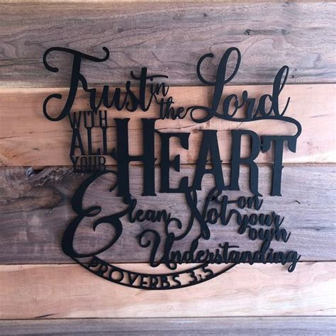 $46 Proverbs 3:5, Trust in the Lord Metal Wall Decor, Metal Wall Art ...