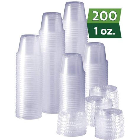 [200 Sets - 1 oz.] Plastic Disposable Portion Cups with Lids, Souffle Cups - Walmart.com ...