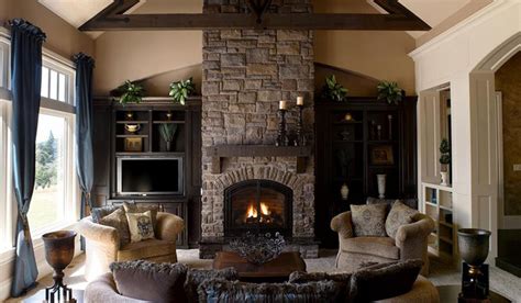 Family Living Room Stone Fireplace : r/CozyPlaces