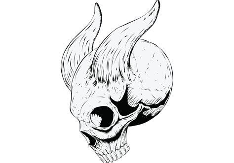 Skull with Horns - Download Free Vector Art, Stock Graphics & Images