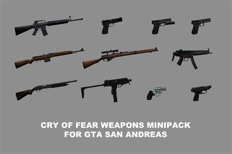 GTA San Andreas Cry of Fear - Weapons Minipack Mod - GTAinside.com