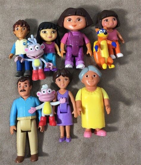 Dora The Explorer Diego, Boots & Swiper Action Figures Lot Dolls Mom ...