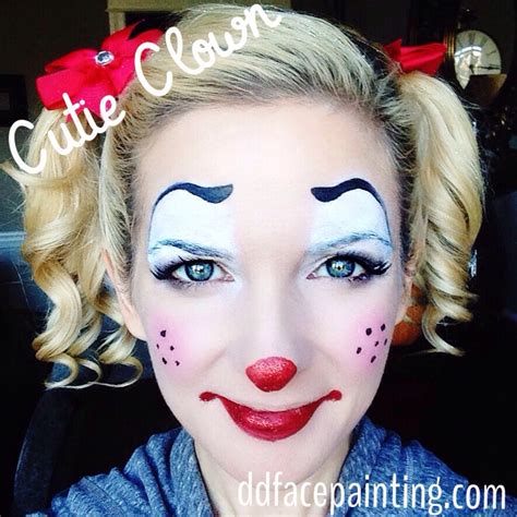 Cute & easy clown face paint! Inspired by @ashleahenson - just leave off eyelashes & blush for ...